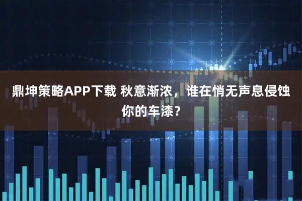 鼎坤策略APP下载 秋意渐浓，谁在悄无声息侵蚀你的车漆？